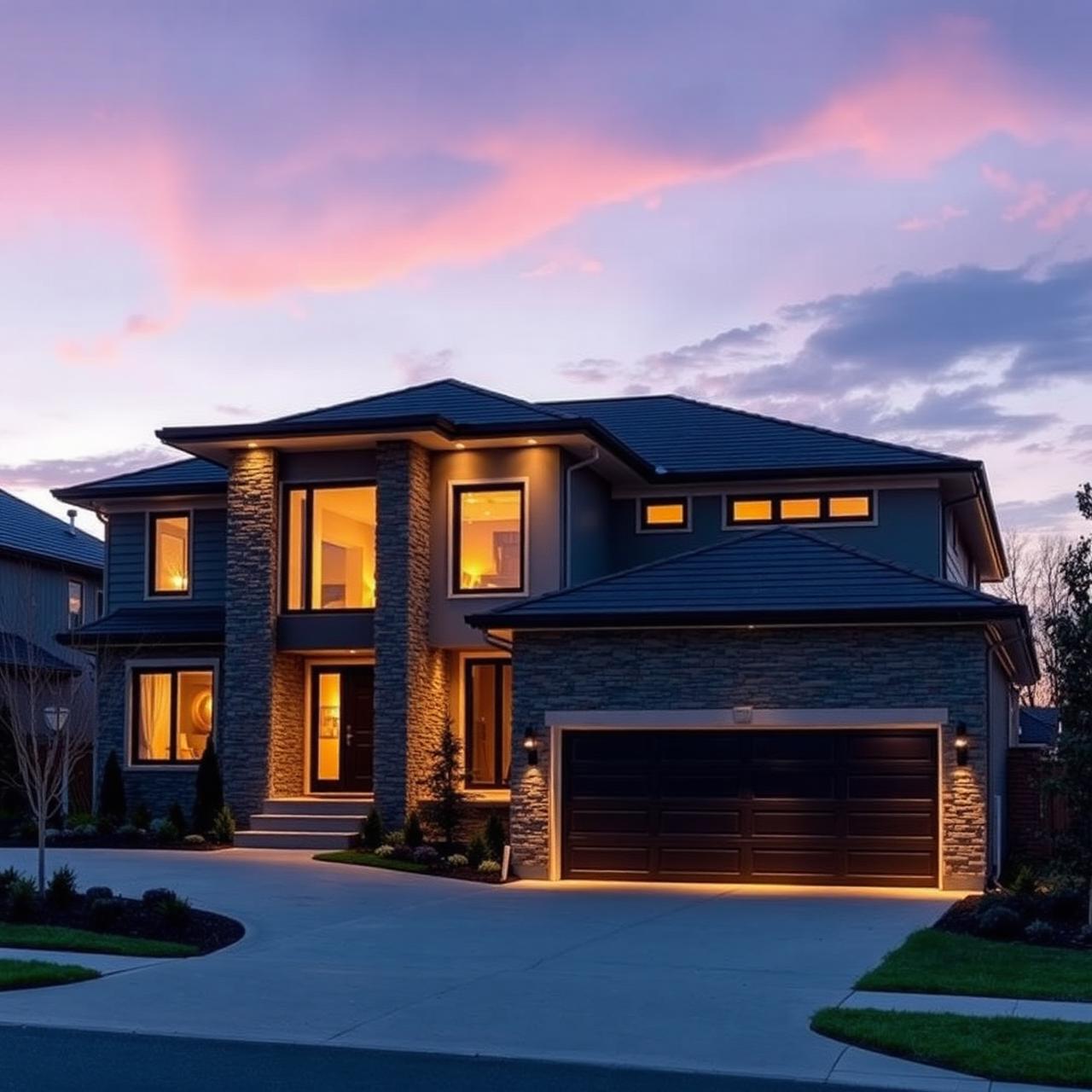 Detached luxury home exterior