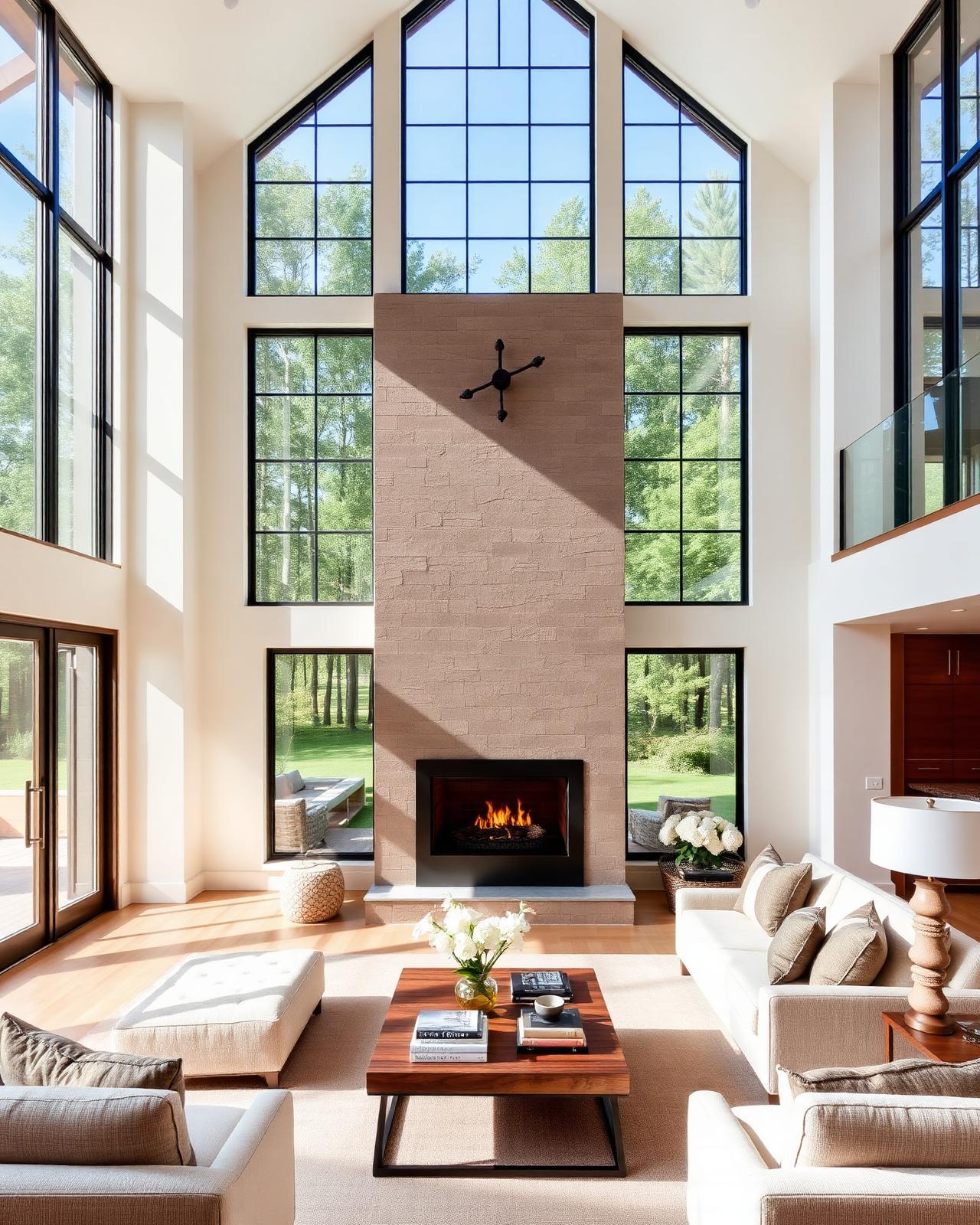 Double-height family room